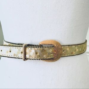 80’s METALLIC GOLD MEDIA BELT